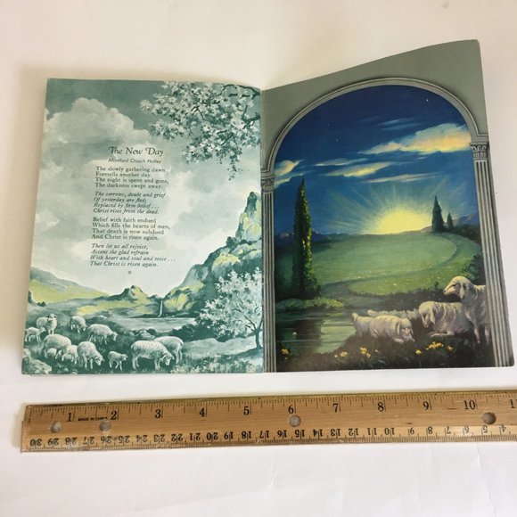Vtg 1960s Easter Greetings Prayer Booklet w Pictures Catholic Religion READ - Picture 6 of 8